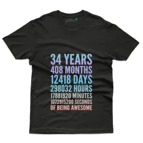 34 Years 3 T-Shirt - 34th Birthday Collection