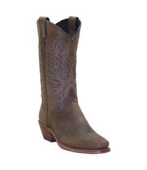 Abilene Boots Womens 11in Medium Square Toe Olive Brown Cowhide Cowboy Boots