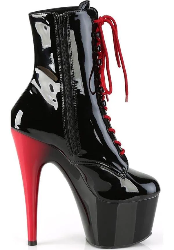 ADORE-1020 [Black Patent/Black-Red] | PLATFORM BOOTS [PREORDER]