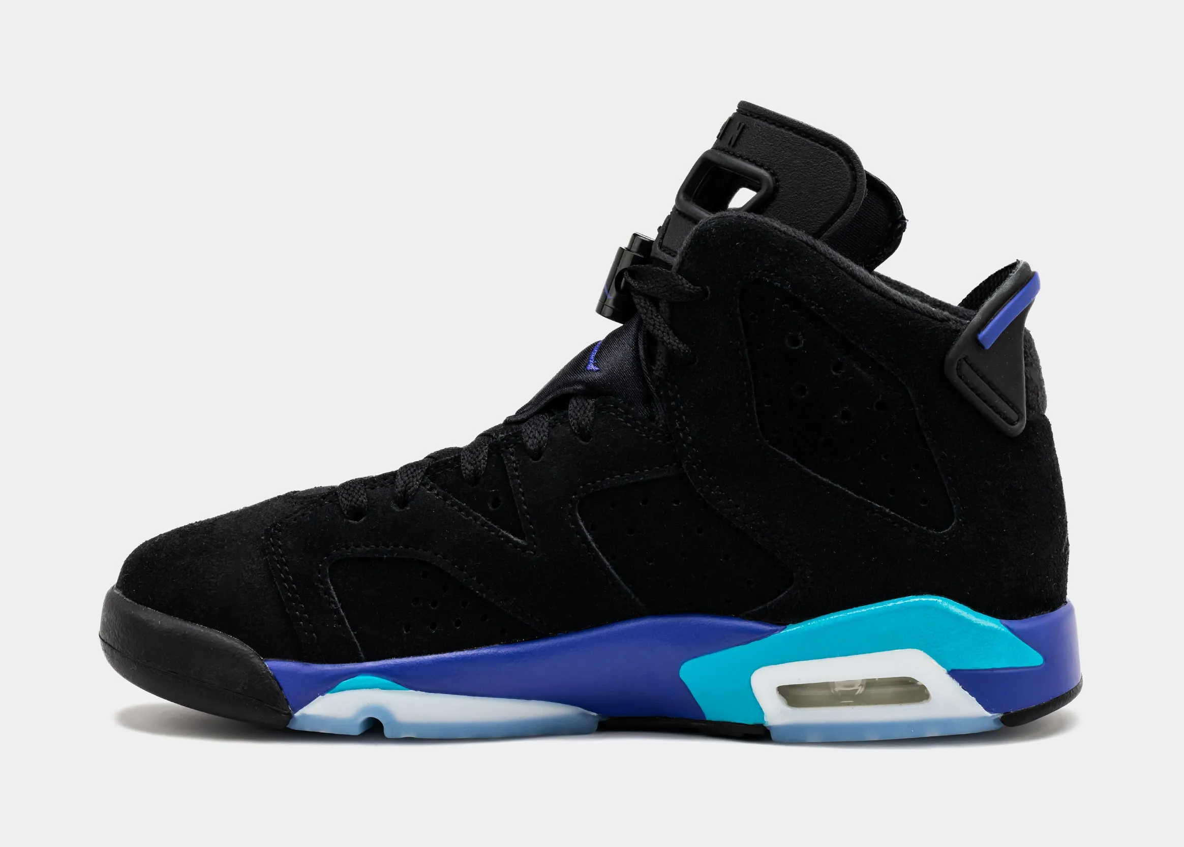 Air Jordan 6 Retro Aqua Grade School Lifestyle Shoes (Black/Aquatone/Bright Concord)