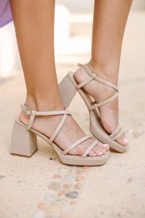 As If Natural Platform Heels