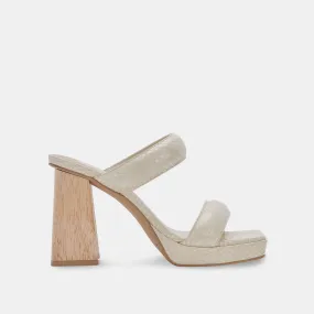 ATLAS HEELS IVORY EMBOSSED STELLA