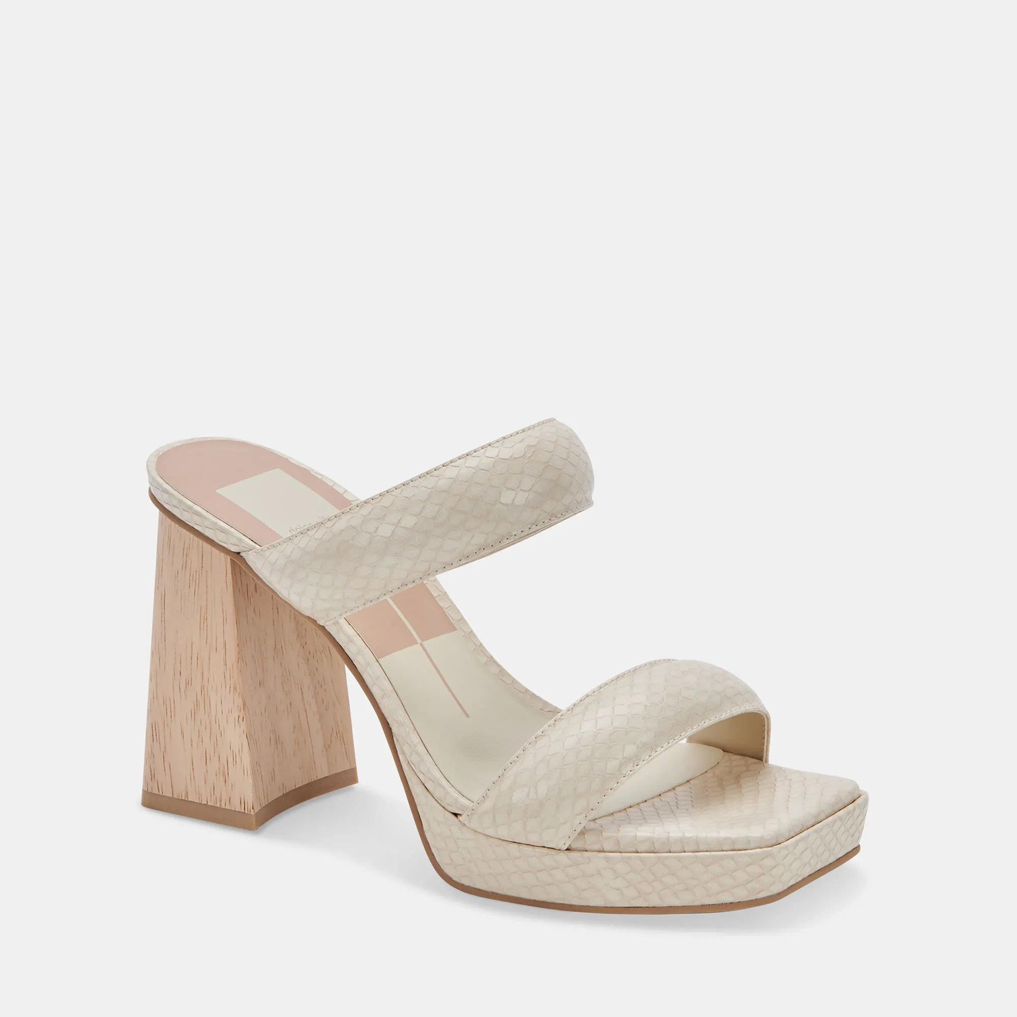 ATLAS HEELS IVORY EMBOSSED STELLA