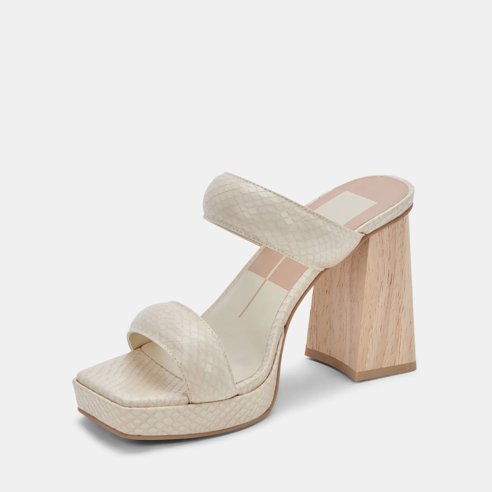 ATLAS HEELS IVORY EMBOSSED STELLA