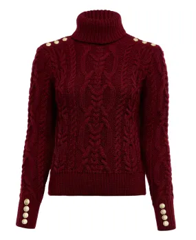 Belgravia Cable Knit - Oxblood