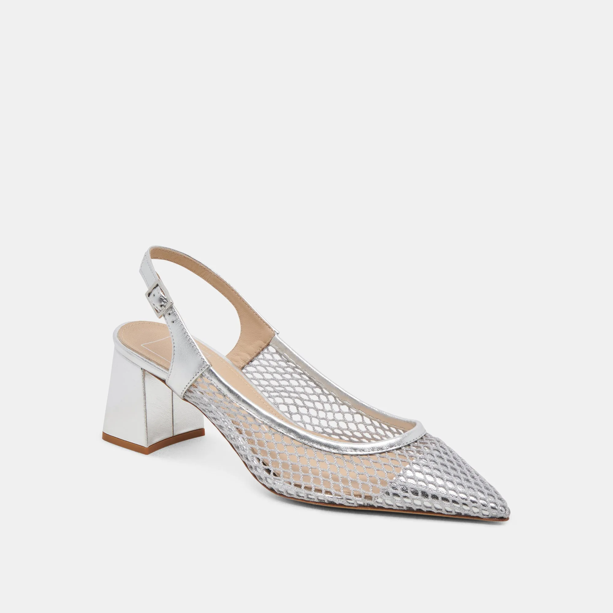 BLONDI HEELS SILVER MESH