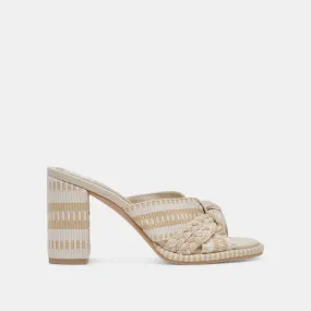 BRILAH HEELS NATURAL MULTI WOVEN