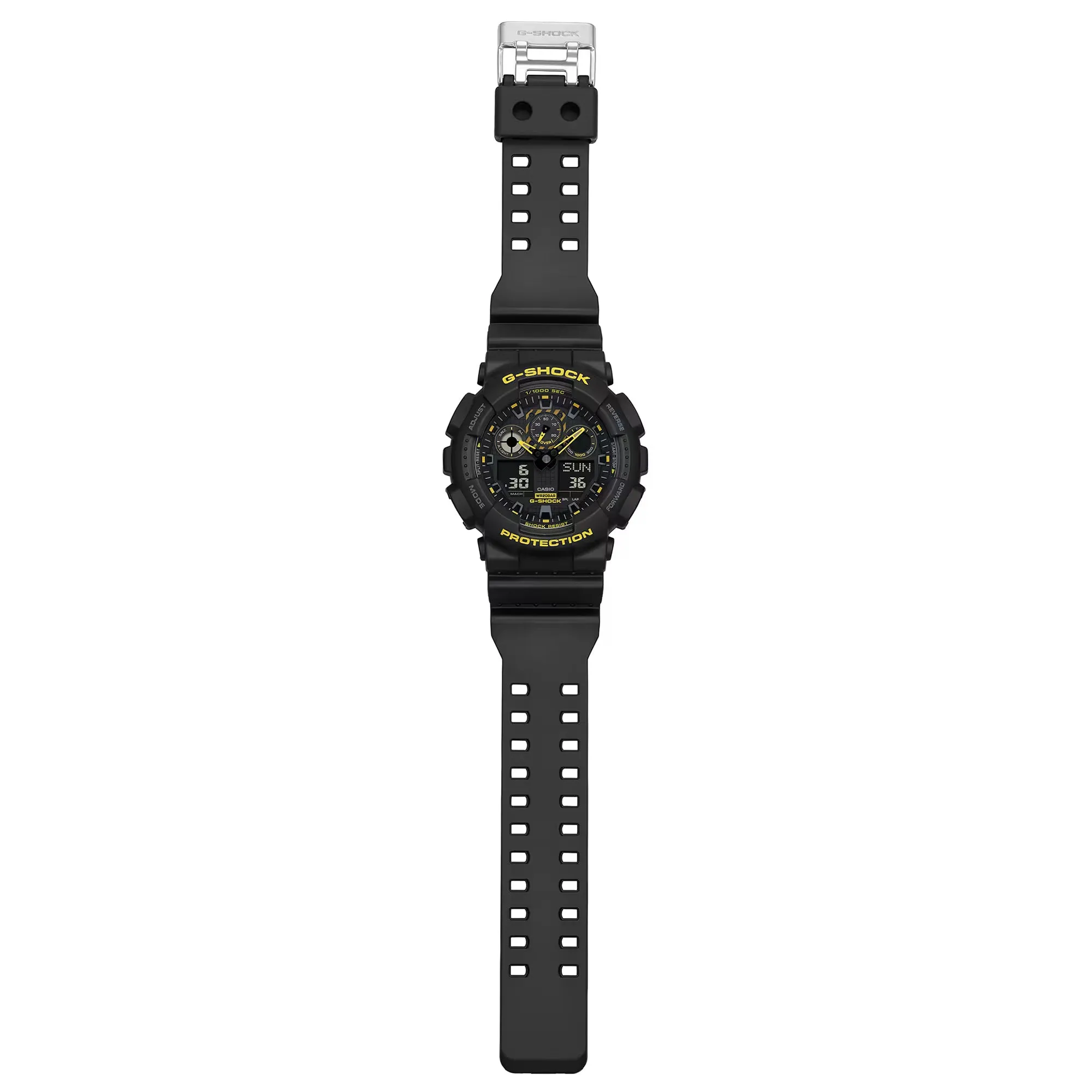 CASIO G-SHOCK GA100CY-1A Black & Caution Yellow Watch