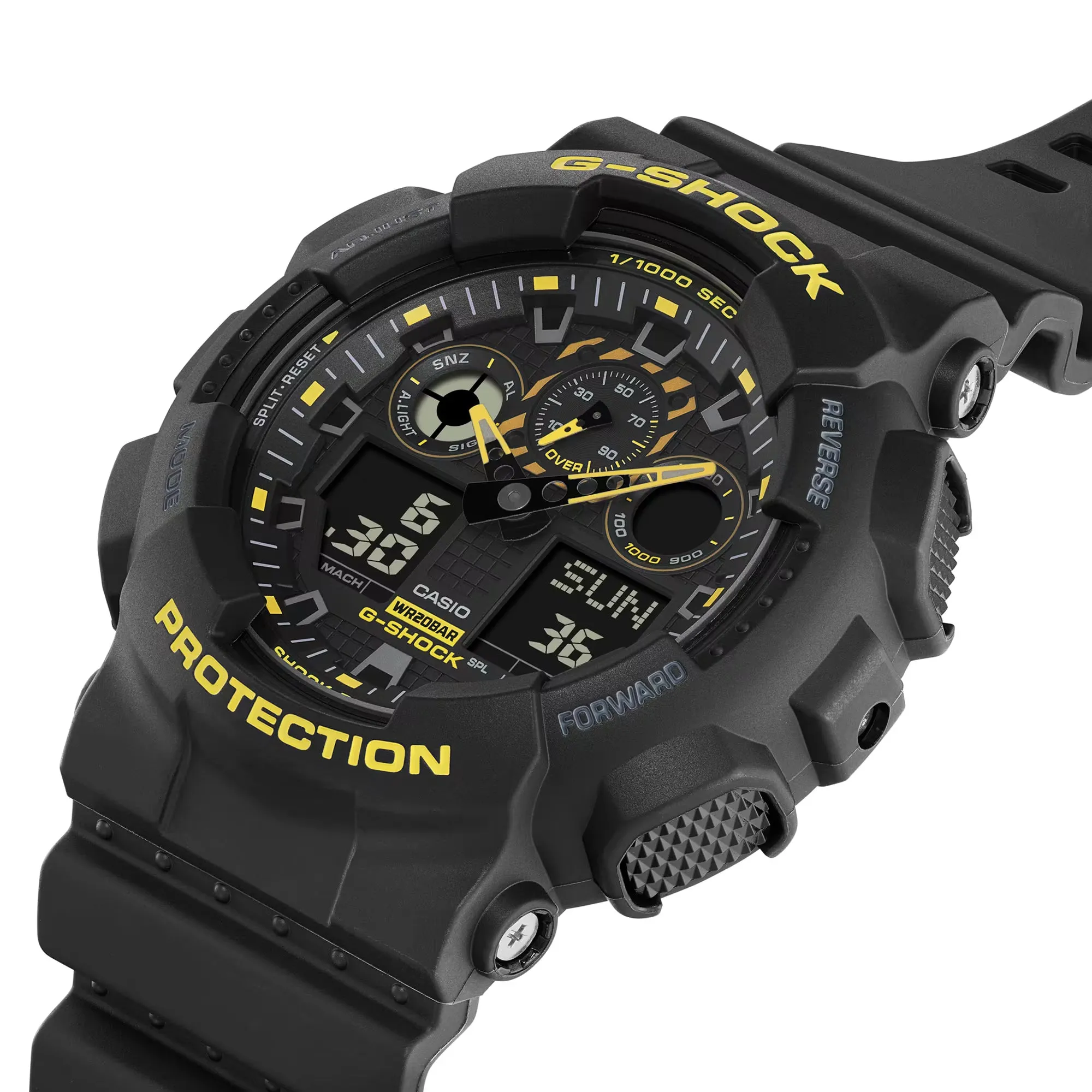 CASIO G-SHOCK GA100CY-1A Black & Caution Yellow Watch