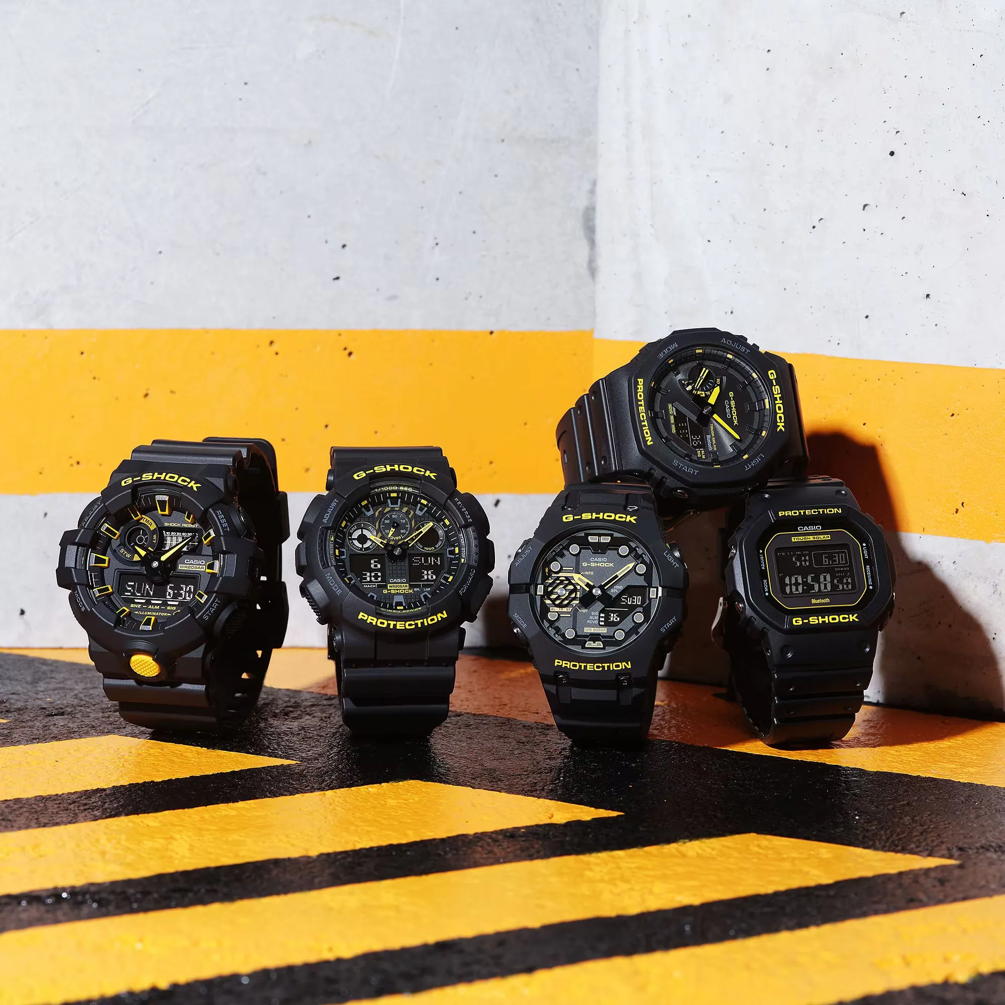 CASIO G-SHOCK GA100CY-1A Black & Caution Yellow Watch