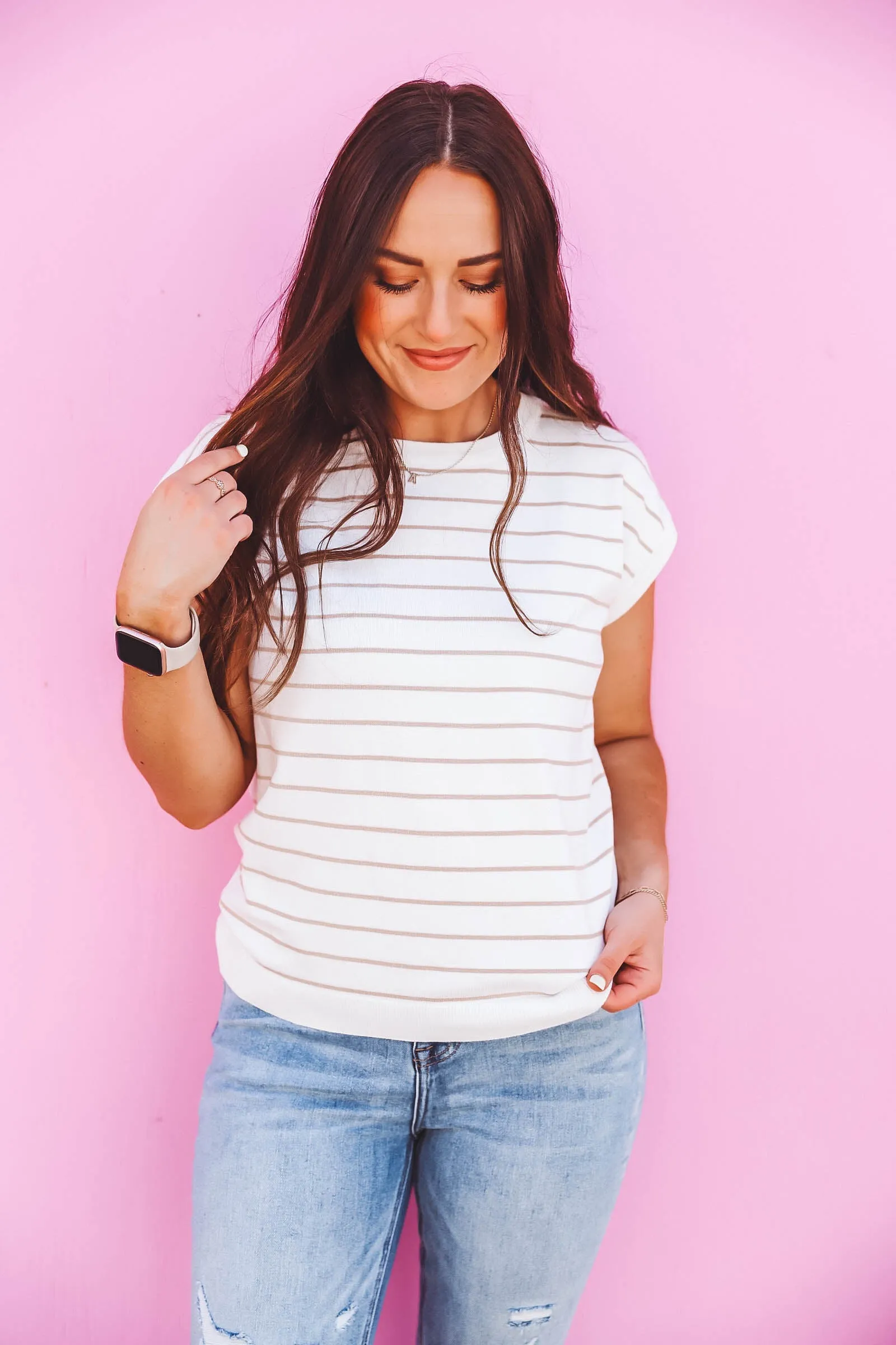 Clarissa Striped Knit Top