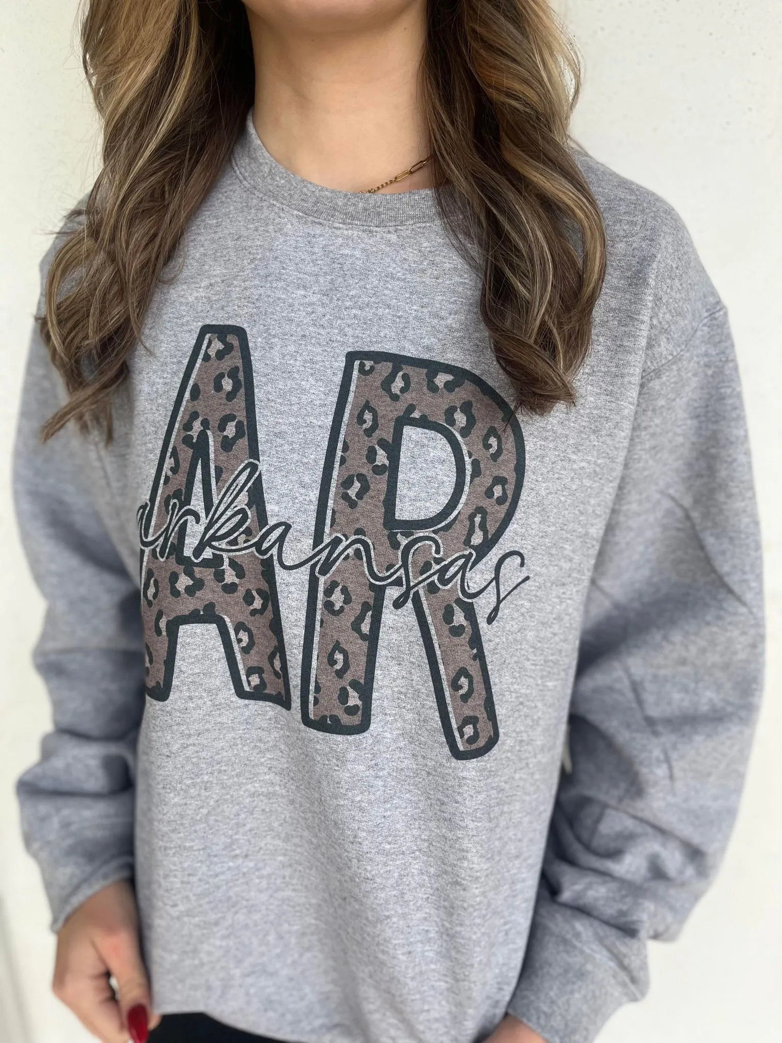 Custom State Leopard Outline Sweatshirt