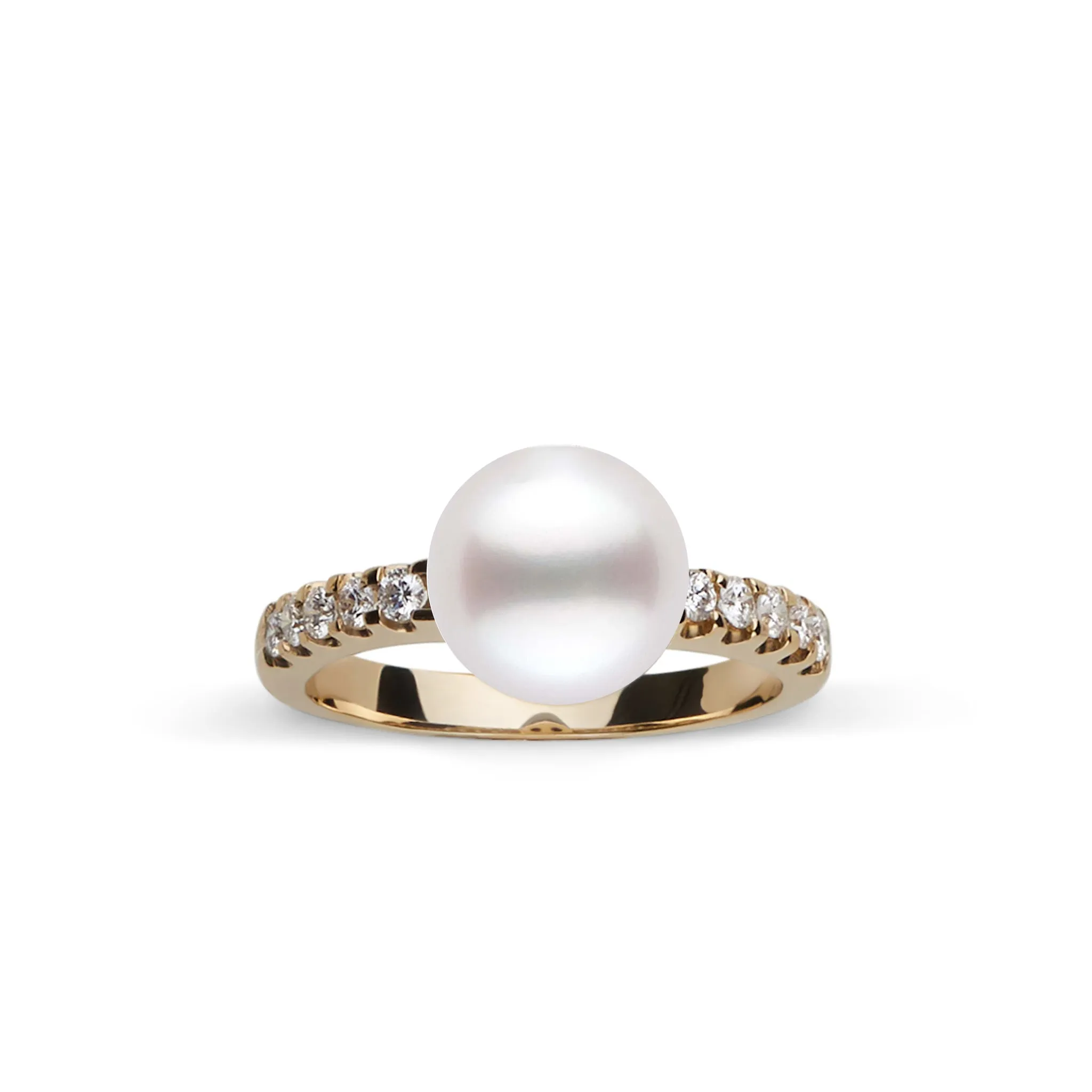 Decade Collection 9.0-10.0 mm White South Sea Pearl and Diamond Ring