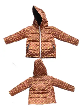 Kids brown lv puffer