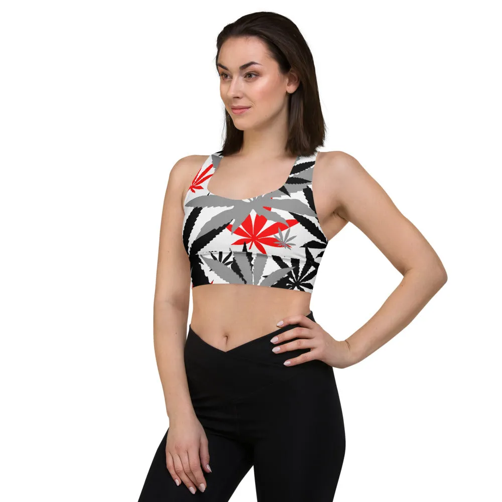 Longline Red Leaf E4SO sports bra