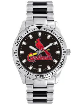 MLB Mens St. Louis Cardinals Heavy Hitter Watch - Bracelet Strap - Color Logo