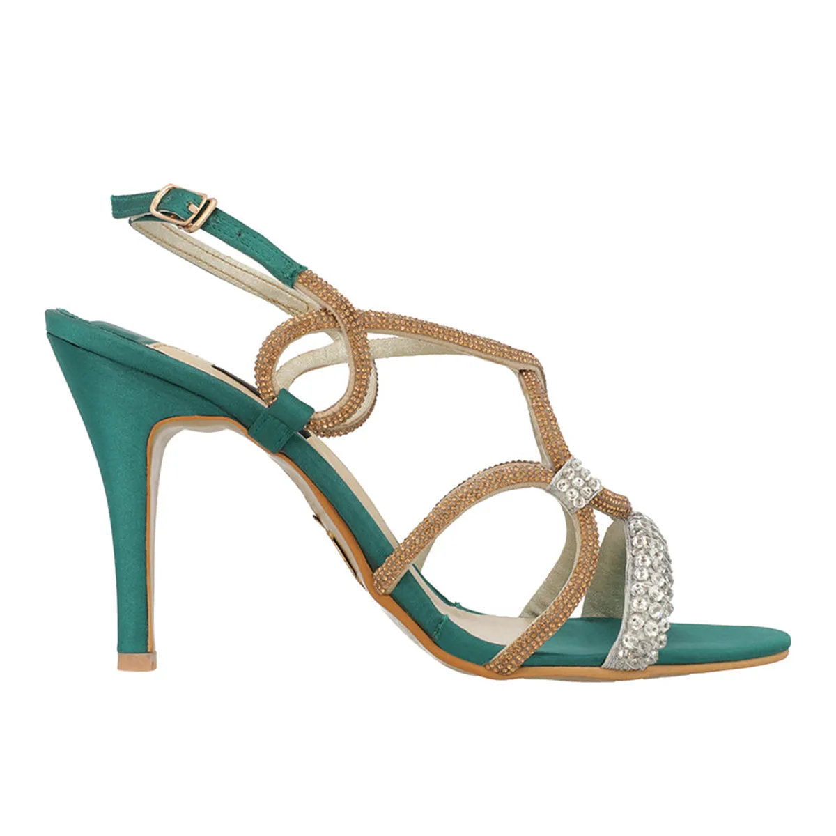 Norah Heels - Emerald Green