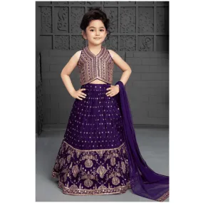 Party wear Ethnic Kids Girls Lehenga Blouse Dupatta Set