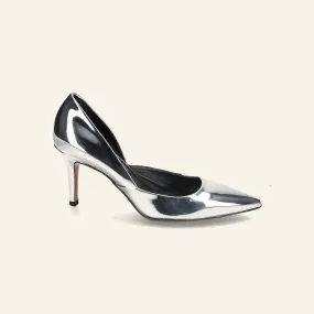 PURCY HEELS | Mirror Silver