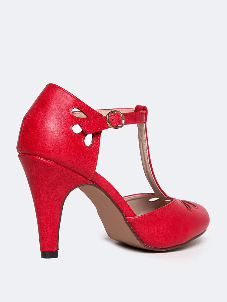 T Strap Mary Jane Heels