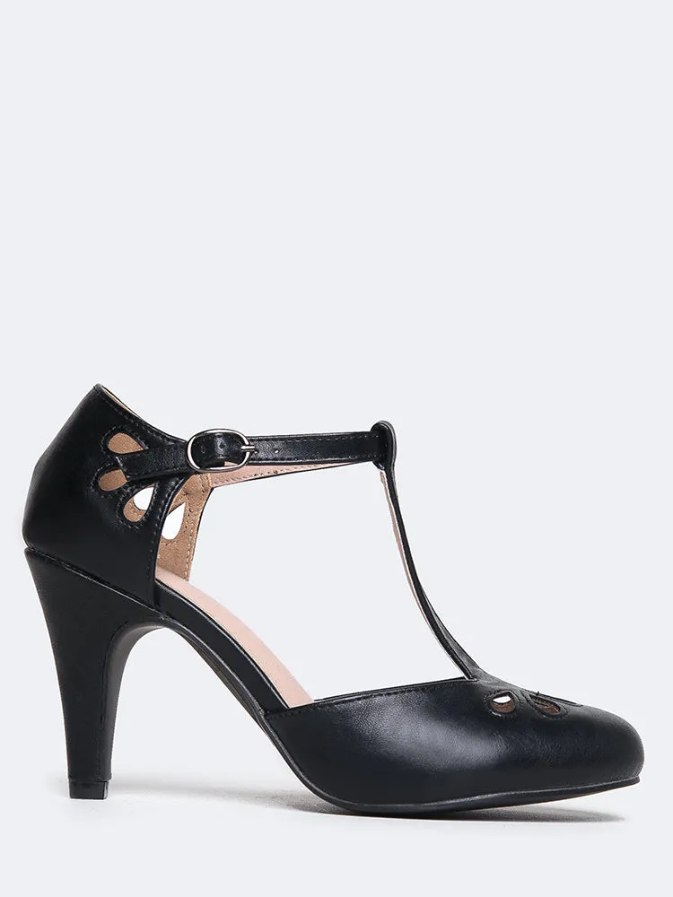 T Strap Mary Jane Heels