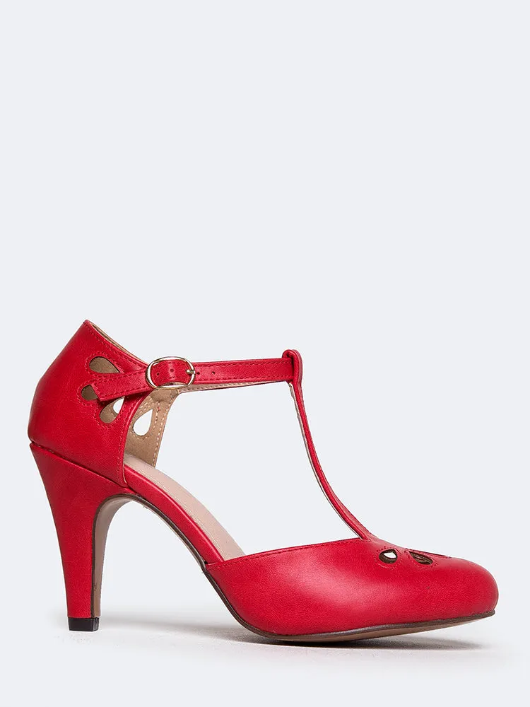 T Strap Mary Jane Heels