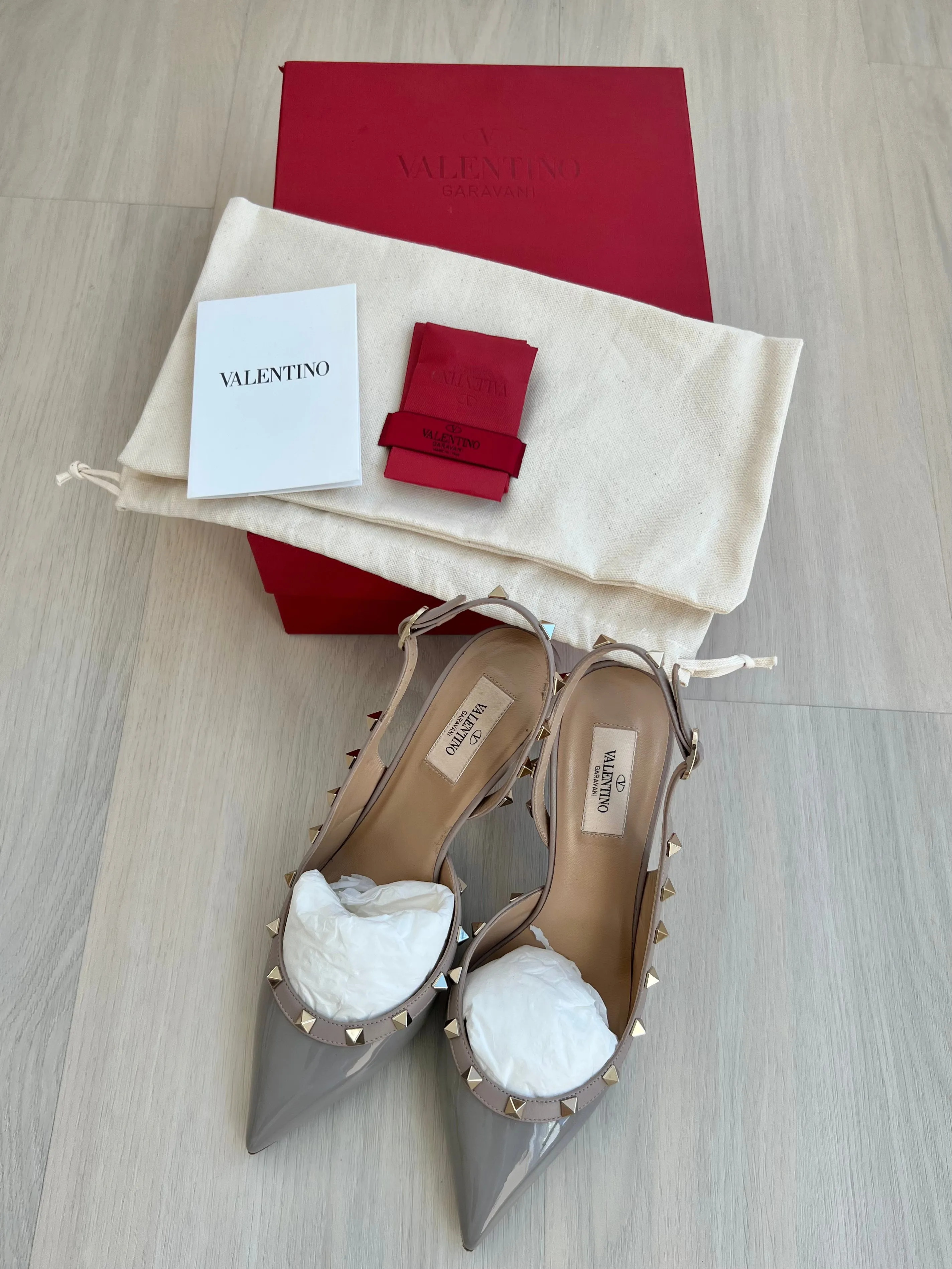 Valentino Rockstud Slingback Heels