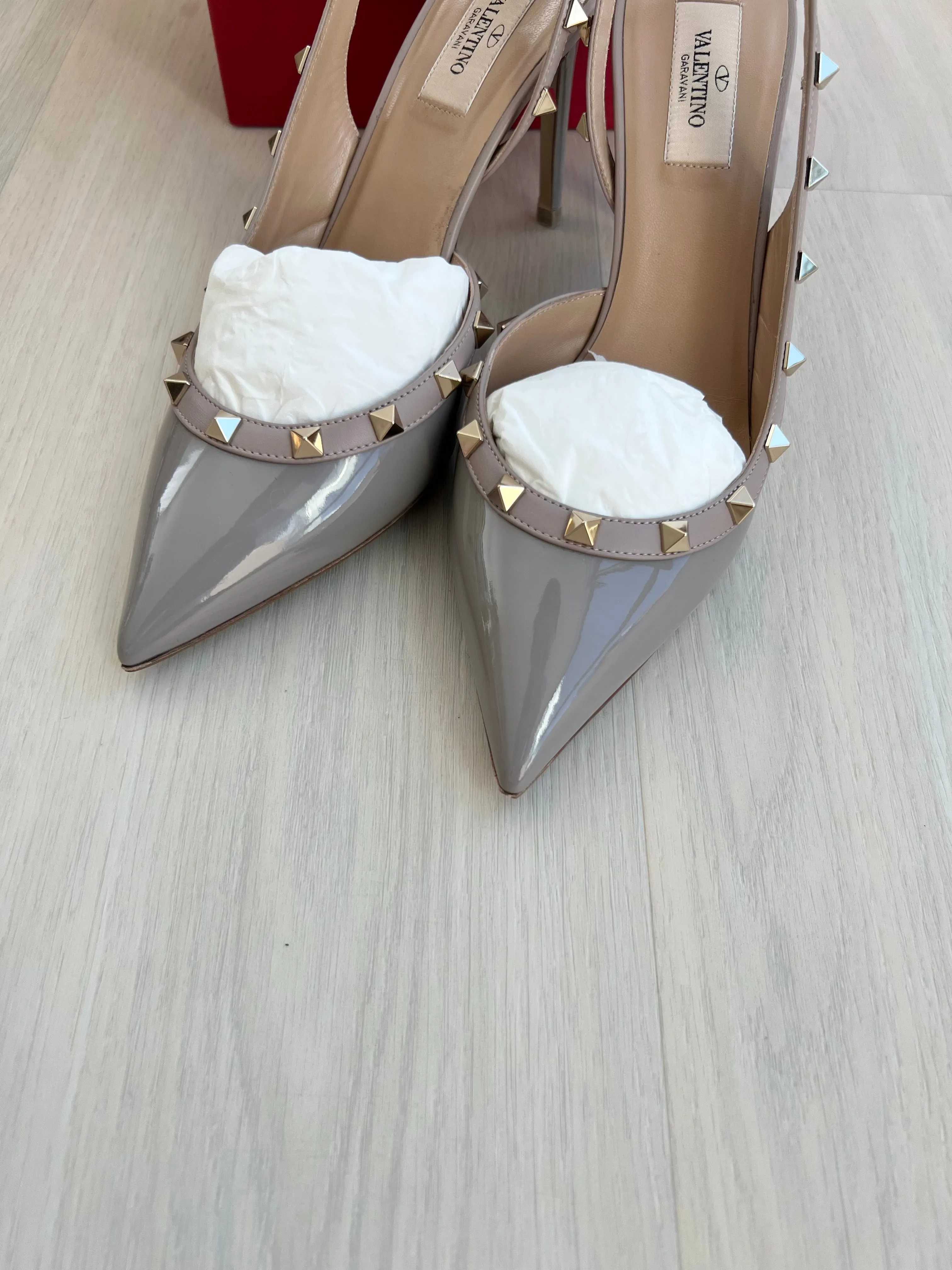 Valentino Rockstud Slingback Heels