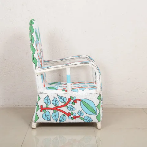 Yoruba Beaded Arm Chair Set of 2 | Light Blue